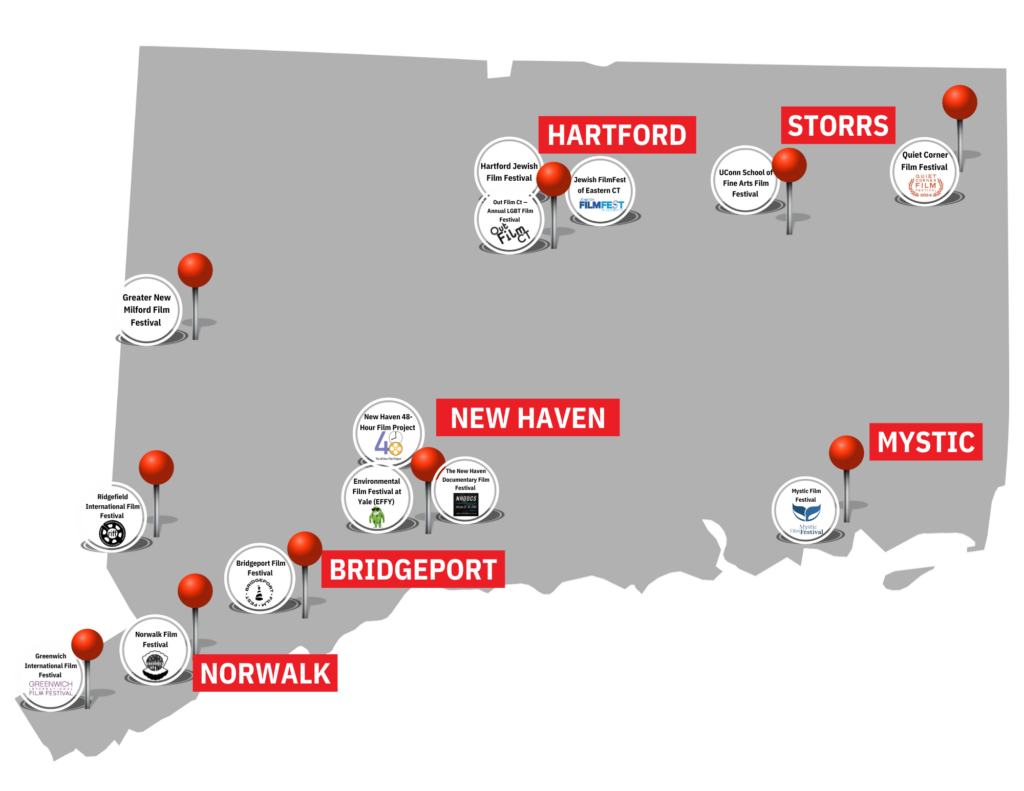 DMCT Map Of Film Festivals In CT