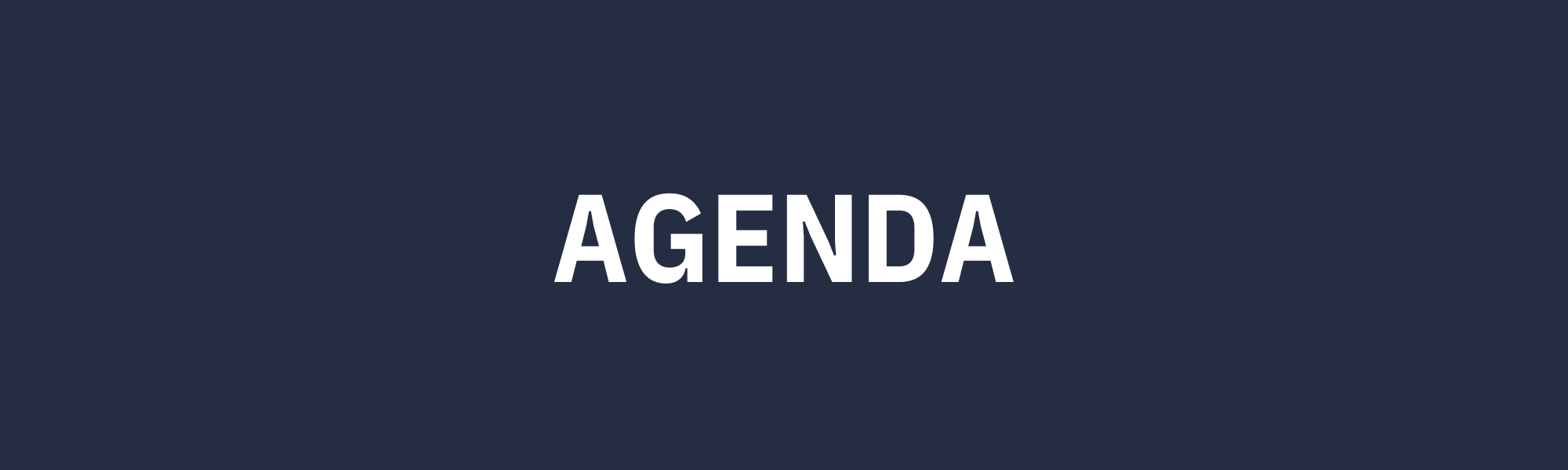 Agenda